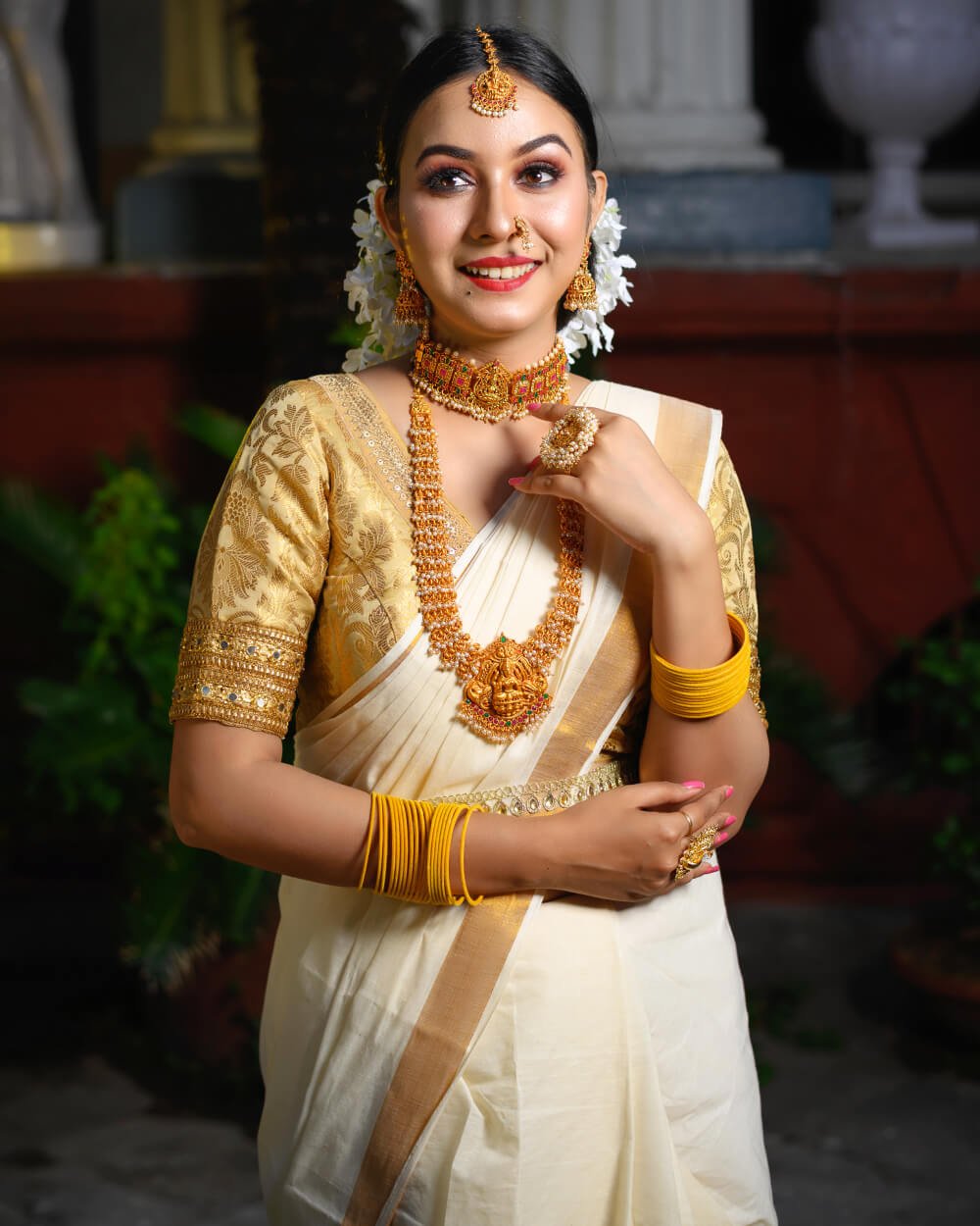 Embroidered Woven Silk Lehenga